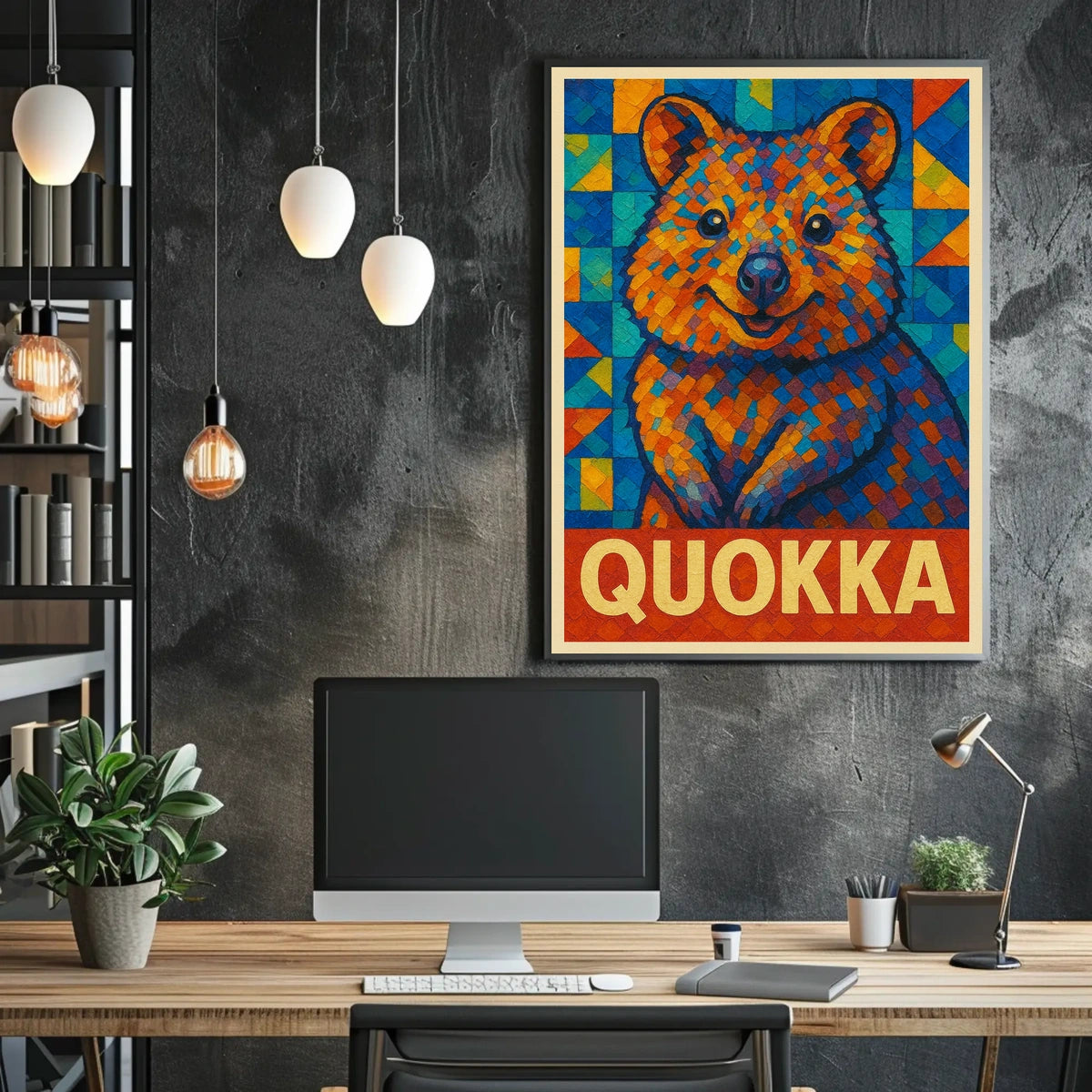 Quokka Mosaic Art Poster