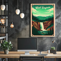 West Virginia Waterfall Poster