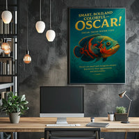 Oscar Fish Illustration: Bold Aquatic Art Poster