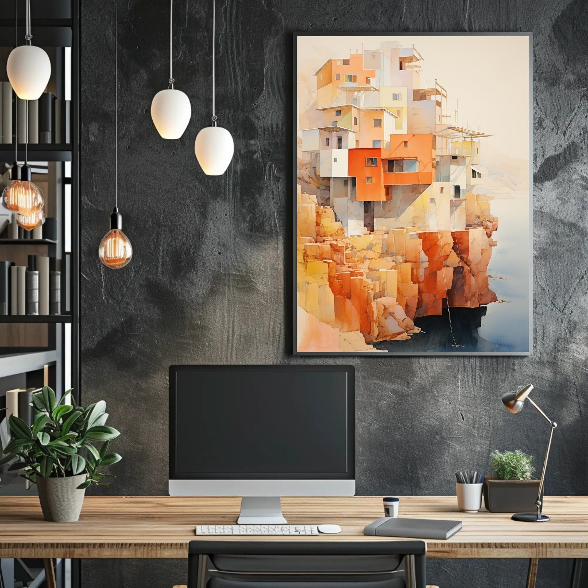 Cliffside Architecture Poster