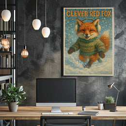 Clever Red Fox Poster