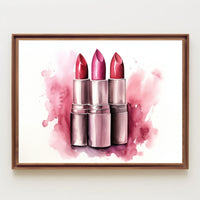 Lipstick Trio – A Splash of Color Poster