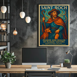 Saint Roch Patron of Dogs and the Sick Poster