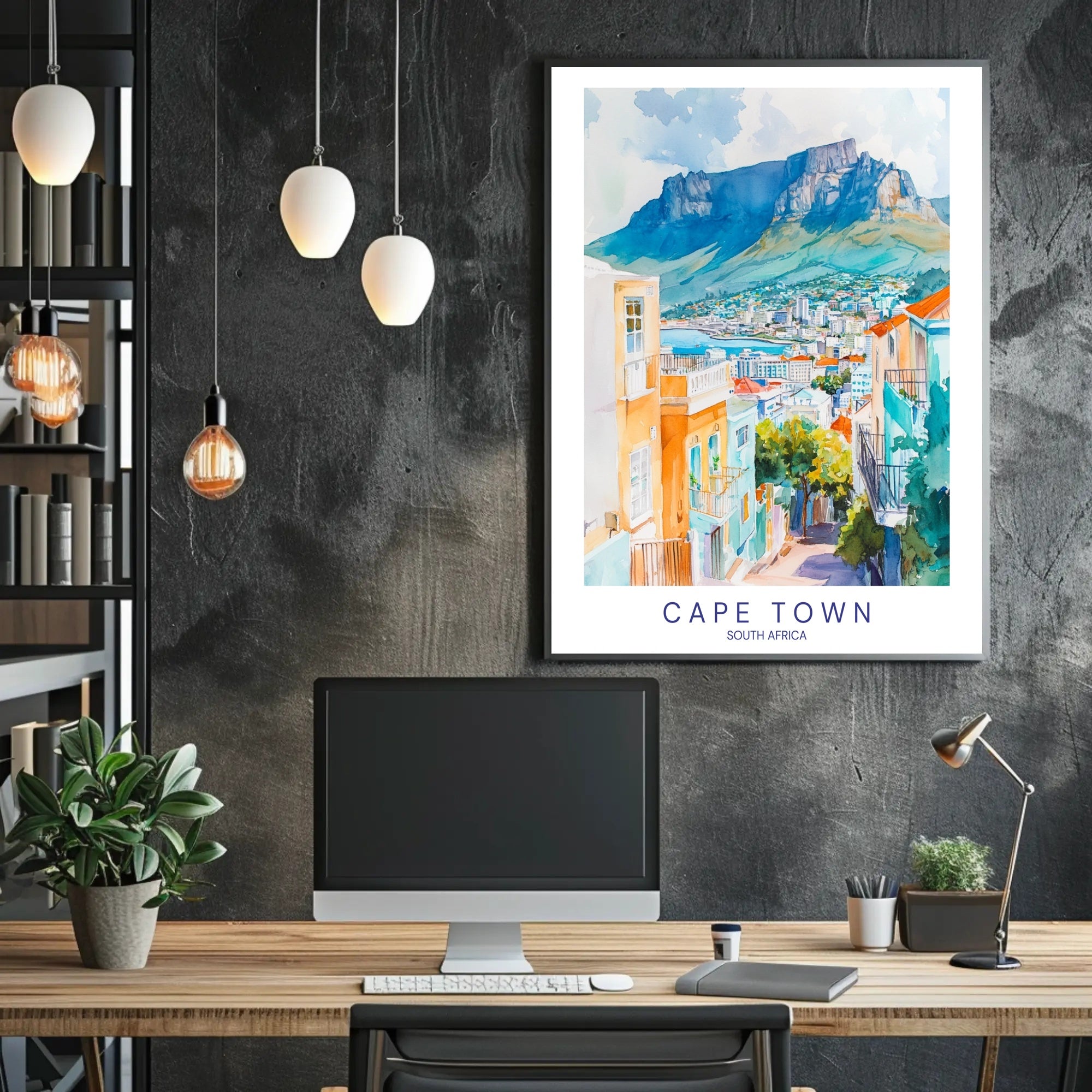 Scenic View of Cape Town Poster PosterGoat