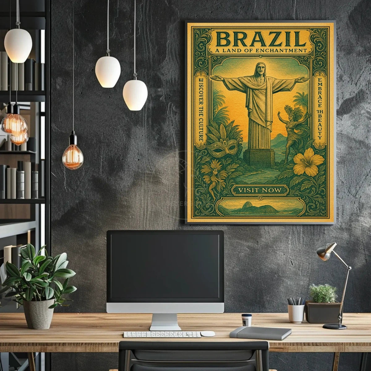 Brazilian Enchantment Vintage Travel Poster