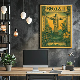 Brazilian Enchantment Vintage Travel Poster