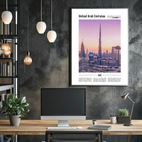 UAE Skyscraper Panorama Modern Cityscape Urban or Cityscape Poster PosterGoat