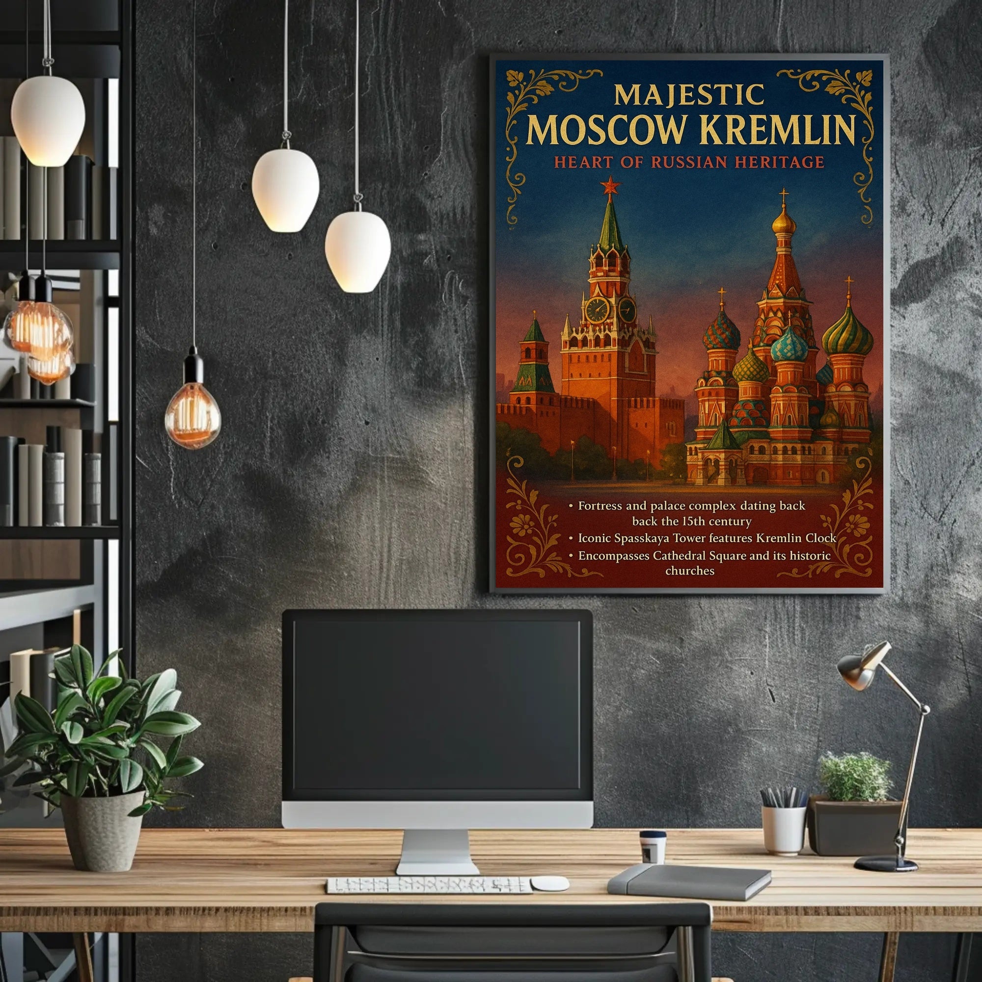 Majestic Moscow Kremlin Poster PosterGoat