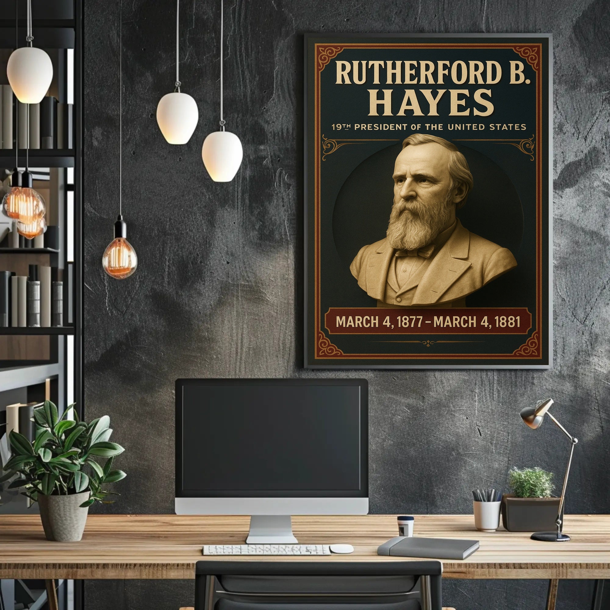 Rutherford B. Hayes Vintage Presidential Historical Poster PosterGoat