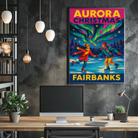 Fairbanks Aurora Christmas Poster