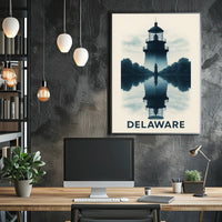 Delaware Lighthouse Reflection Poster