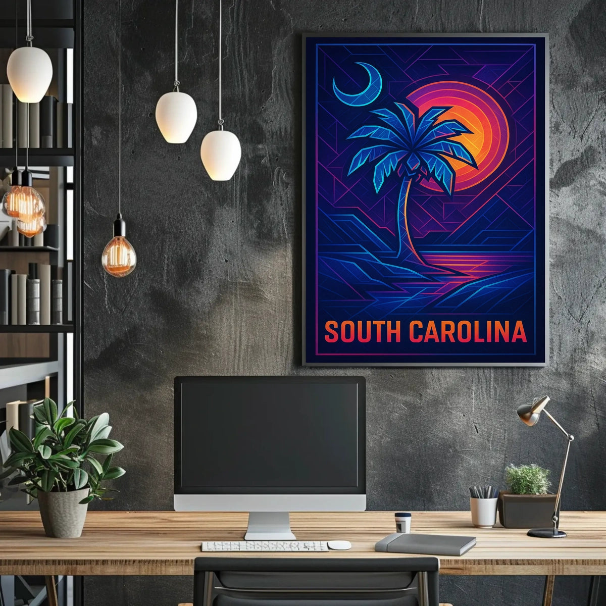 South Carolina Vibrant Landscape Poster
