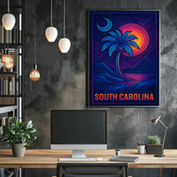 South Carolina Vibrant Landscape Poster