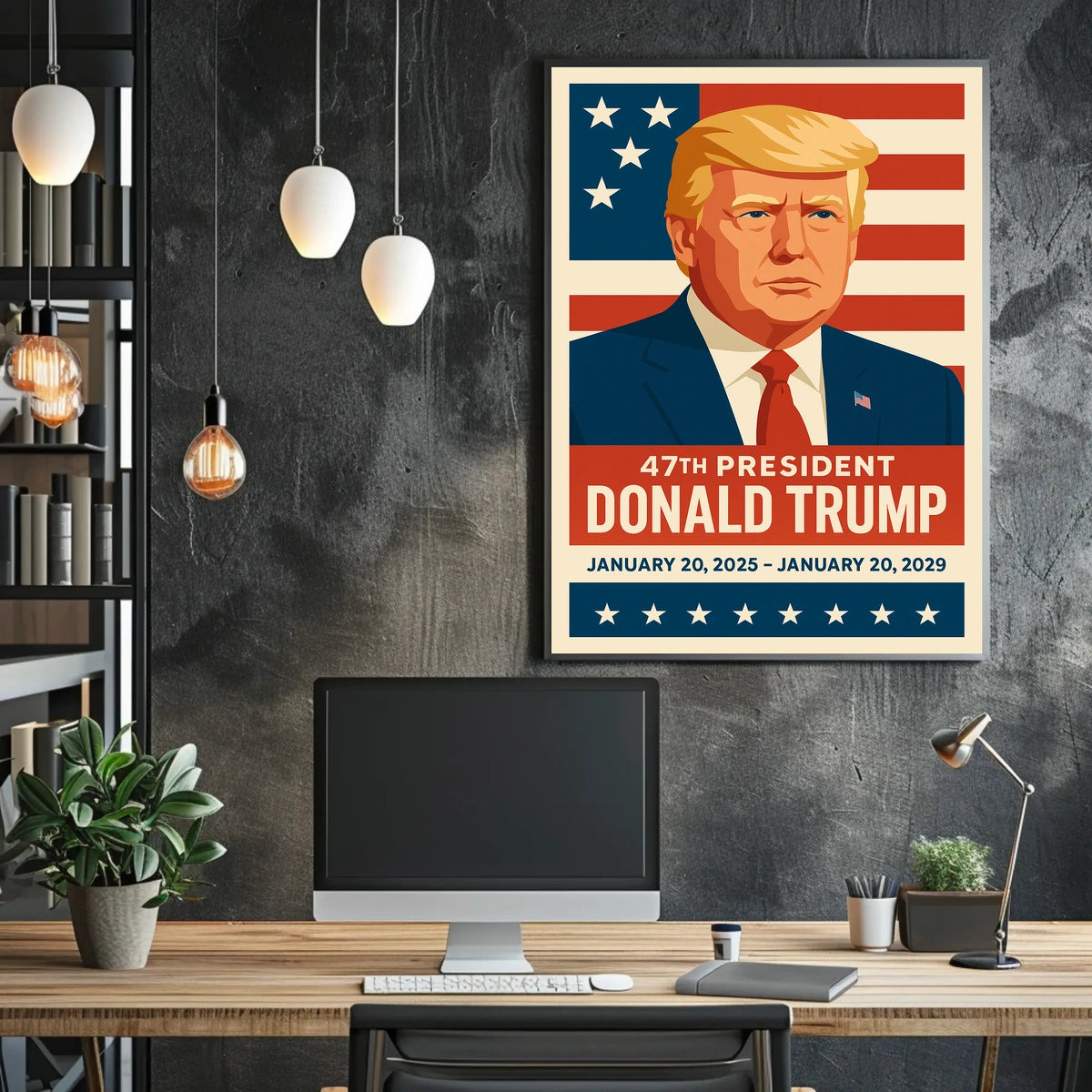 Trump Visionary Leader Patriot Pop Art Poster