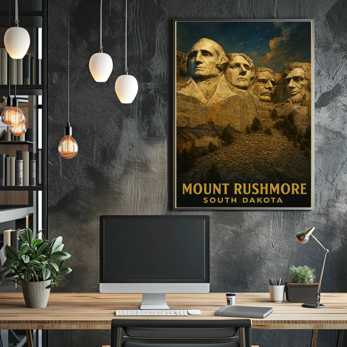 Mount Rushmore Iconic Monument Poster