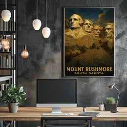 Mount Rushmore Iconic Monument Poster