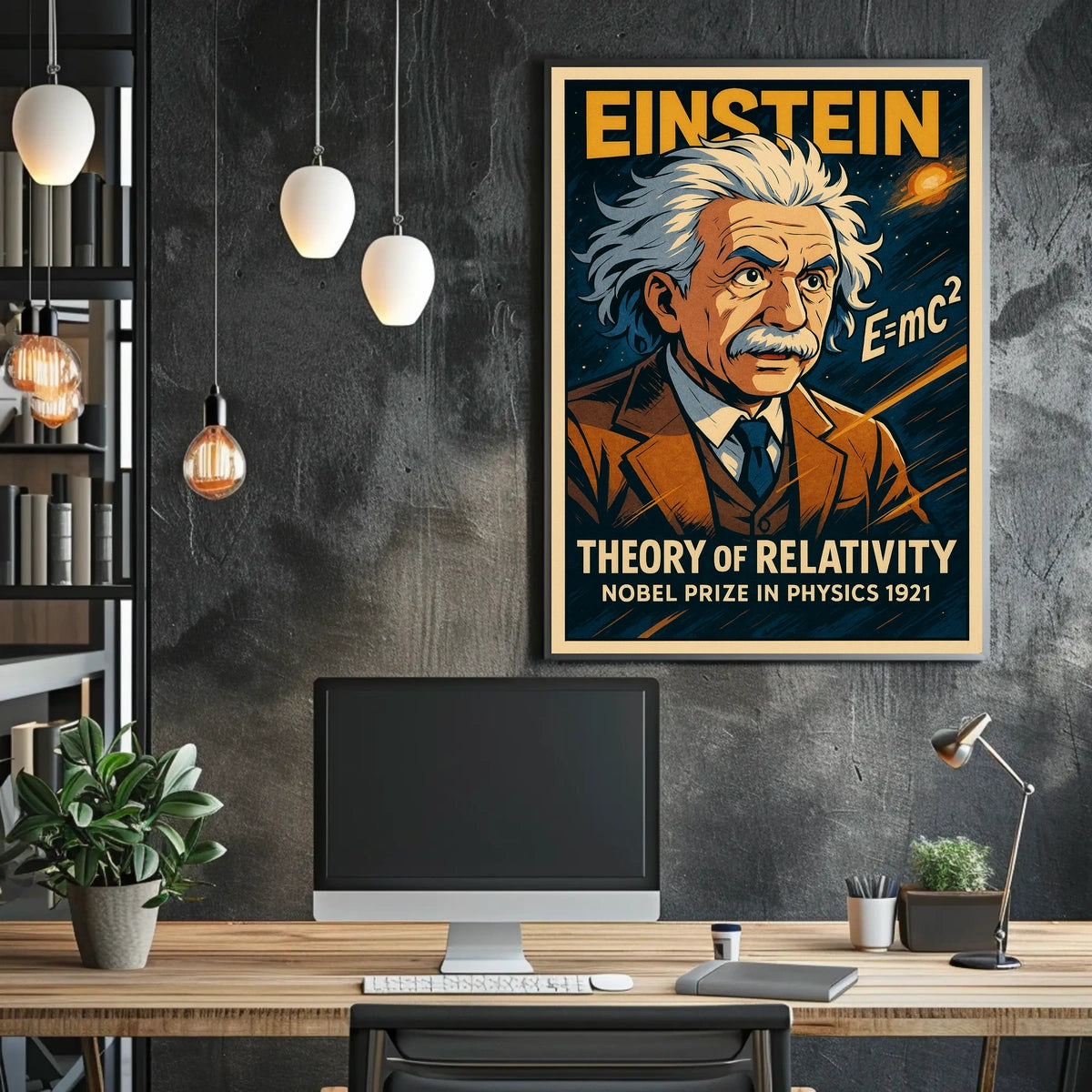 Einstein Relativity Vintage Scientific Decor Poster