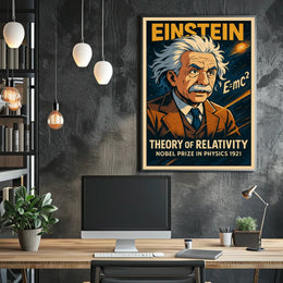Einstein Relativity Vintage Scientific Decor Poster