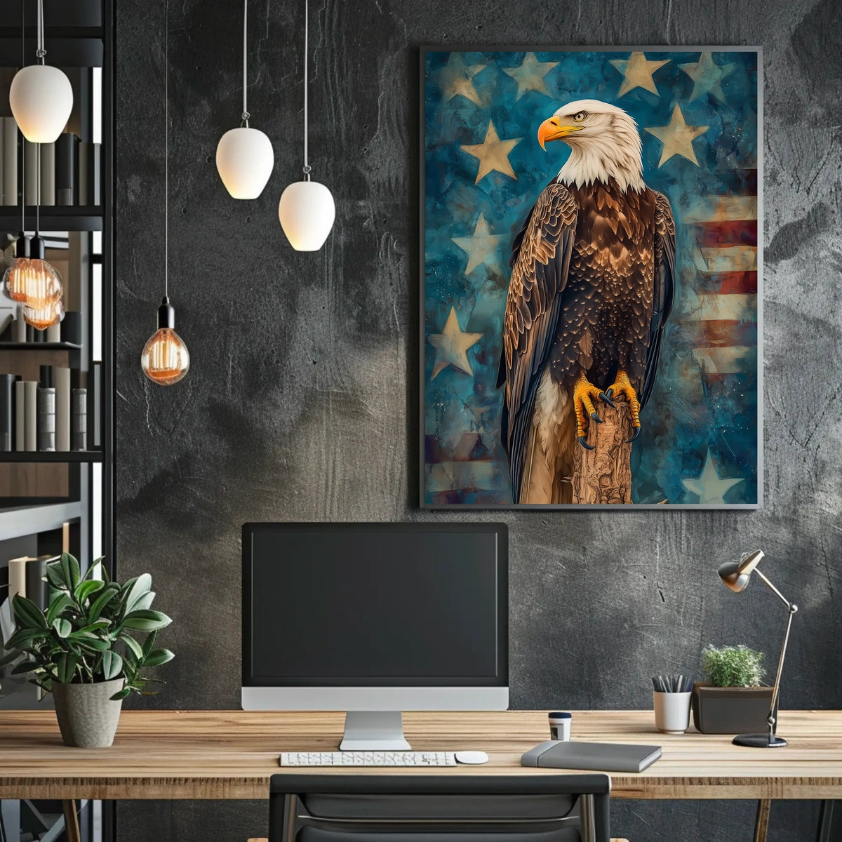 peaceful bald eagle Poster