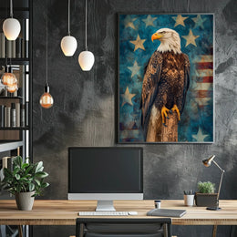peaceful bald eagle Poster