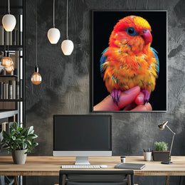 Vibrant Parrot Portrait Poster