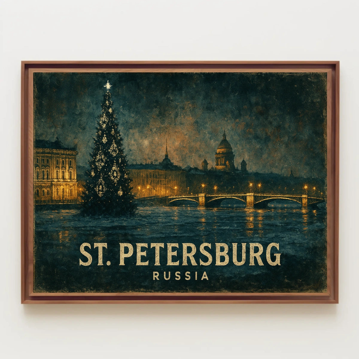 St. Petersburg at Night Poster