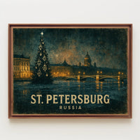 St. Petersburg at Night Poster