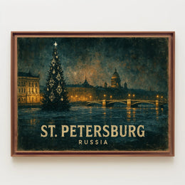 St. Petersburg at Night Poster
