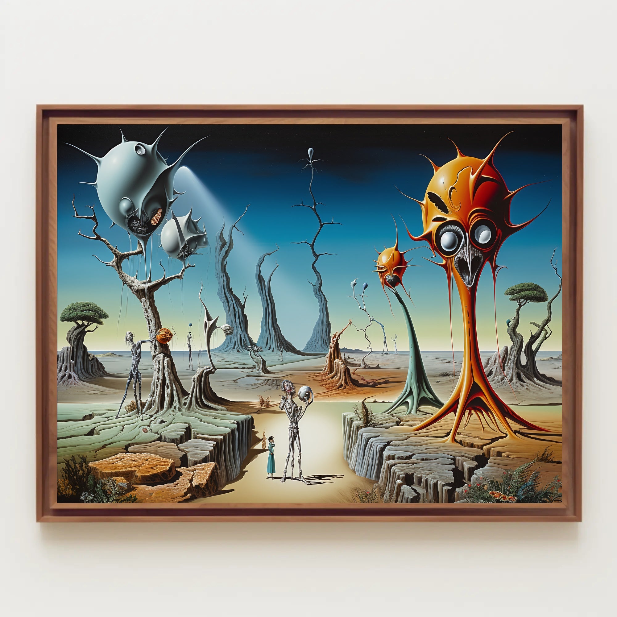 Surreal Futuristic Alien Landscape Art Poster Futuristic Sci-Fi Poster