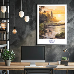 Bali Paradise at Sunset Travel Poster PosterGoat