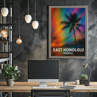 East Honolulu Vibes Wanderlust Impressionism Poster