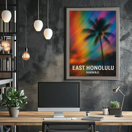 East Honolulu Vibes Wanderlust Impressionism Poster