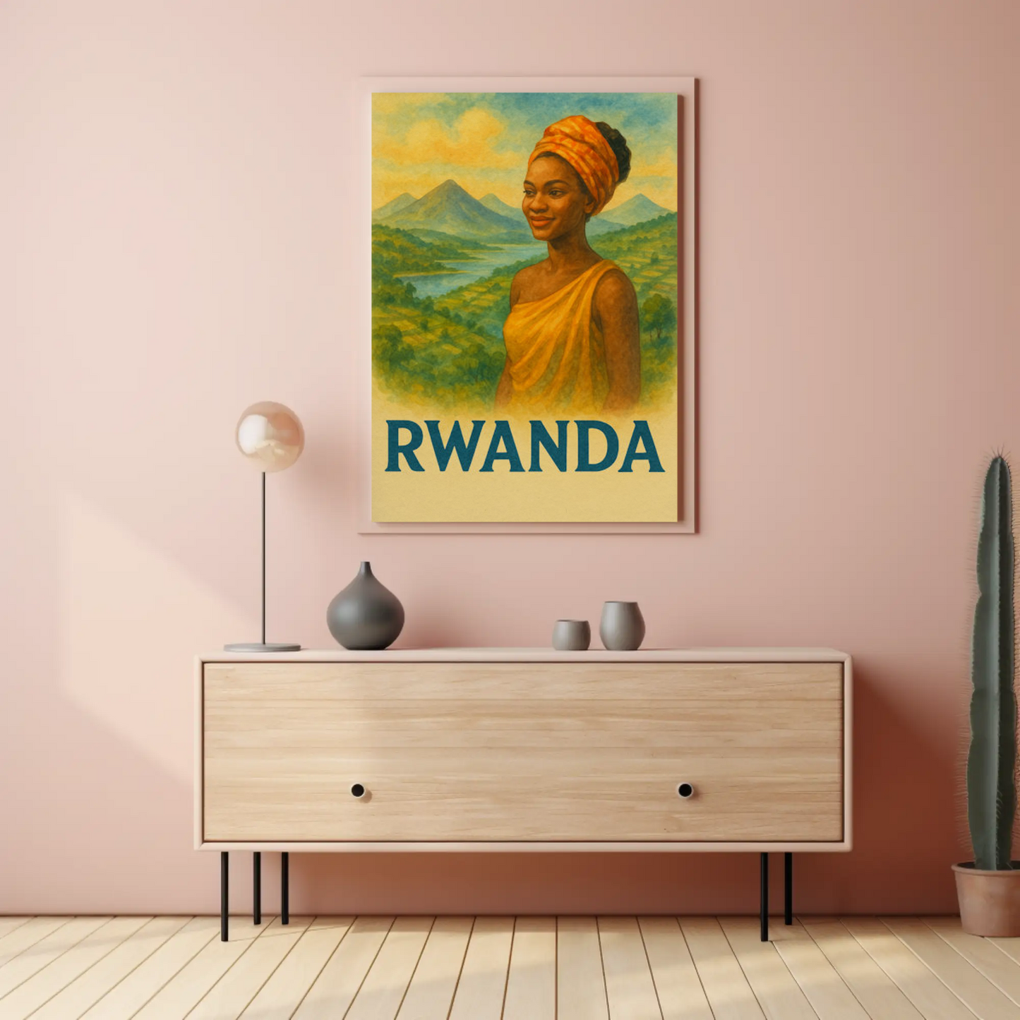 Rwanda Woman Valley Pride Poster Travel