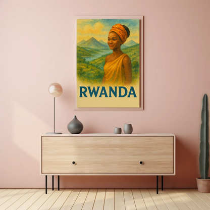 Rwanda Woman Valley Pride Poster Travel