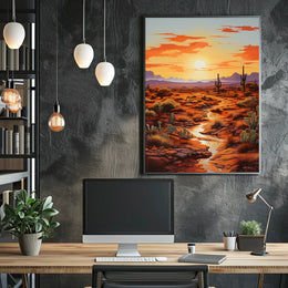 Desert Sunset Poster