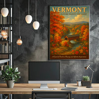 Vermont Scenic Poster Wall Art Nature Landscape Print