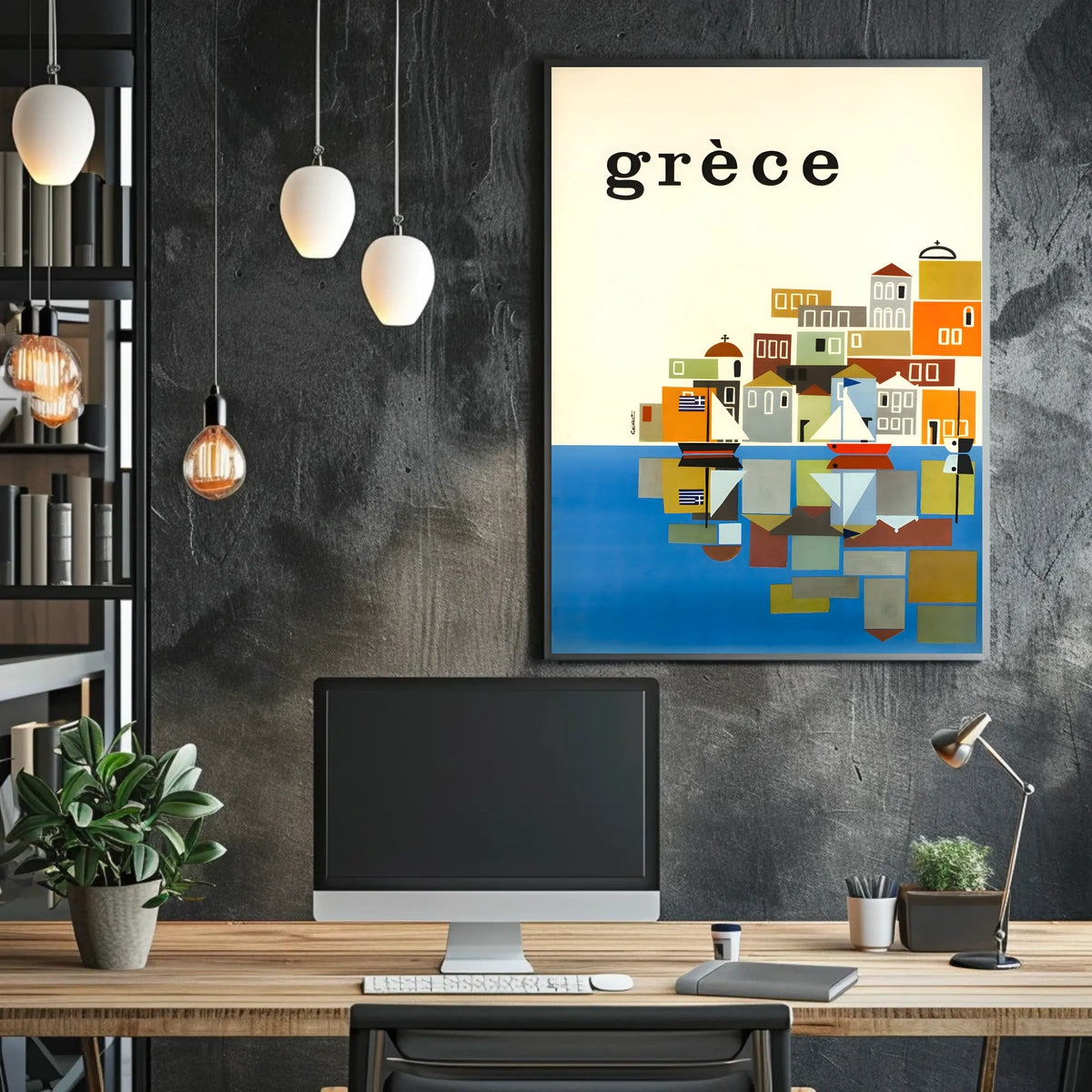 Grèce A Vibrant Reflection Poster