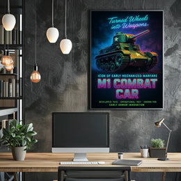 M1 Combat Car Icon of Early Mechanized Warfare Poster PosterGoat