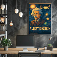 Albert Einstein Cosmic Visionary Poster