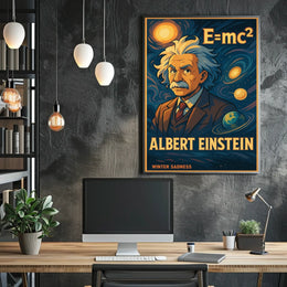Albert Einstein Cosmic Visionary Poster