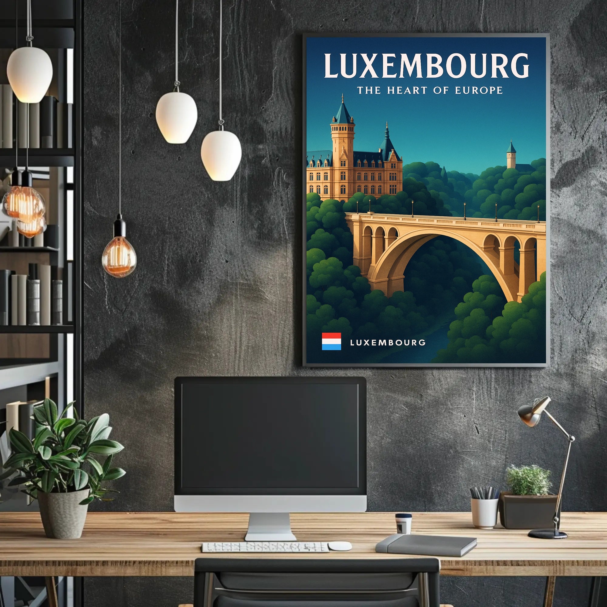 Luxembourg The Heart of Europe Poster PosterGoat