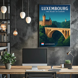 Luxembourg The Heart of Europe Poster PosterGoat