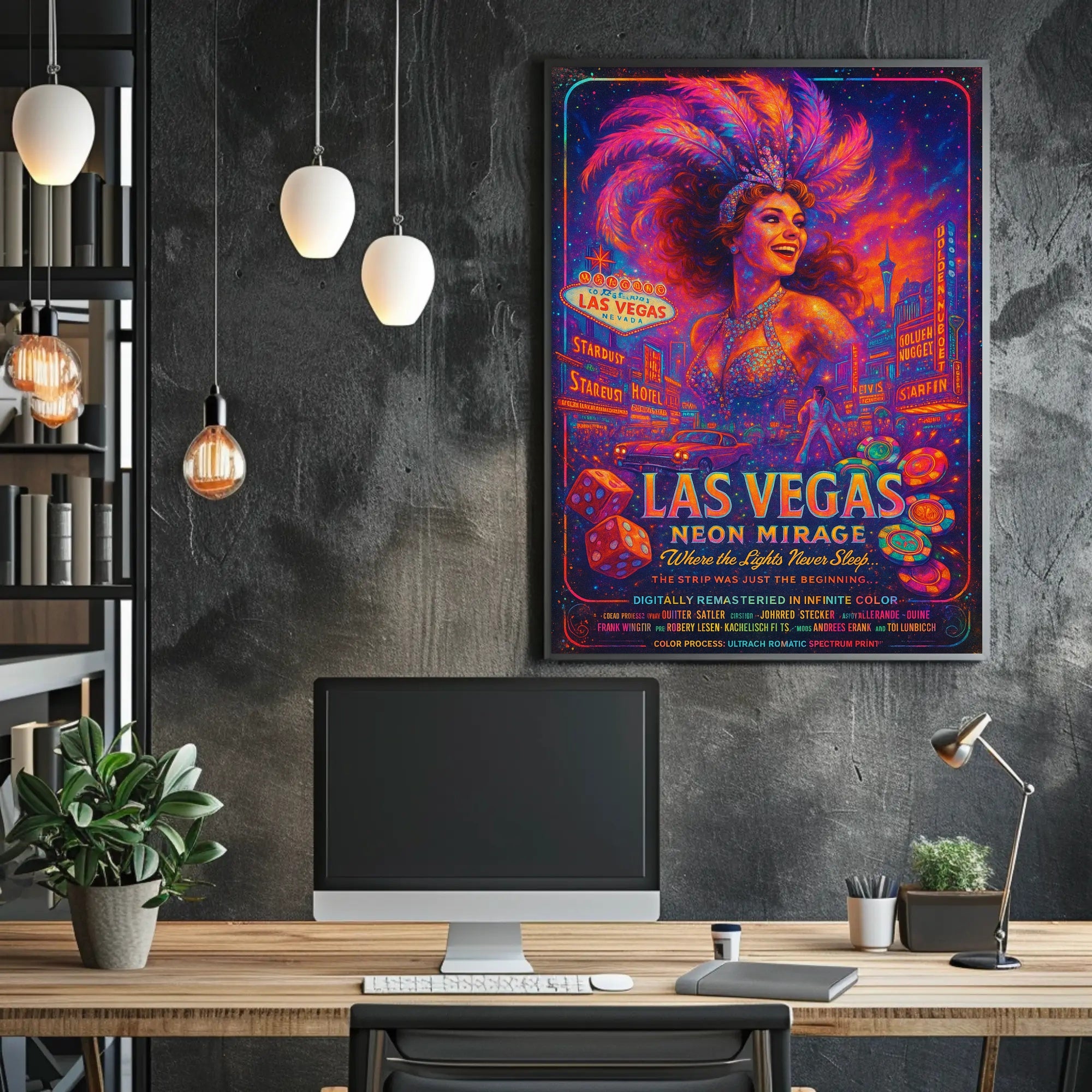 Neon Mirage: Las Vegas Poster PosterGoat