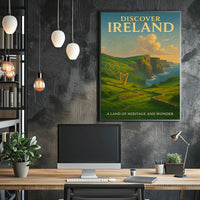 Irish Landscapes: Cliffs and Culture Heritage Poster