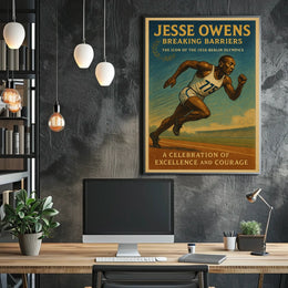 1936 Olympic Athlete Vintage Art Poster
