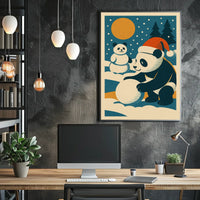 Winter Wonderland with Pandas Poster
