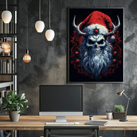 Dark Gothic Santa Christmas Abstract Pop Culture Poster