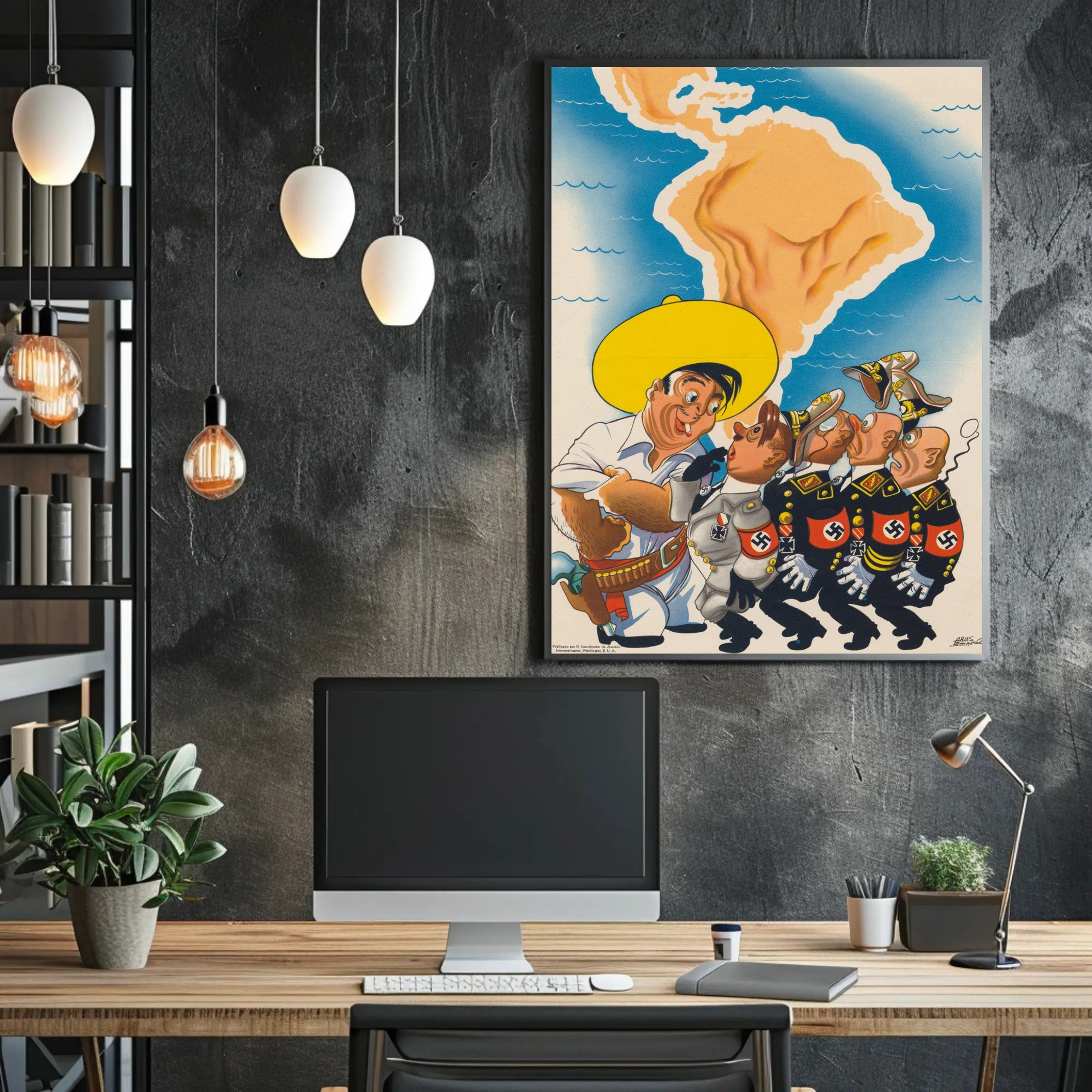 Latin America Confronts Axis Powers Poster PosterGoat