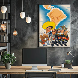 Latin America Confronts Axis Powers Poster PosterGoat