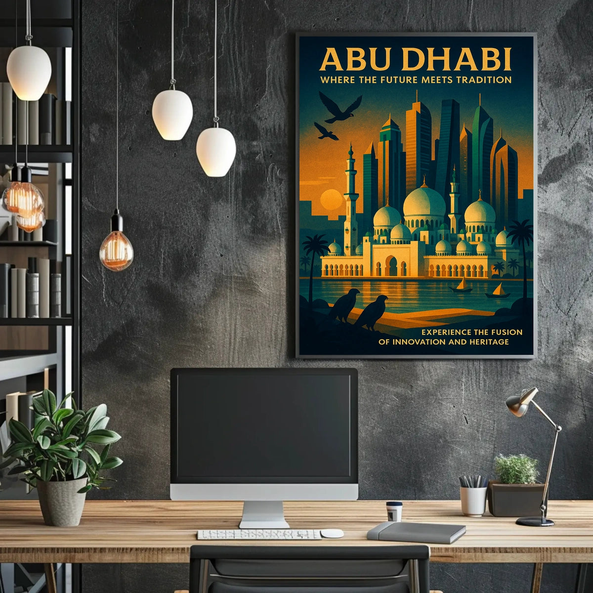 Abu Dhabi Harmony Future Meets Tradition Poster